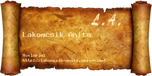Lakomcsik Anita névjegykártya